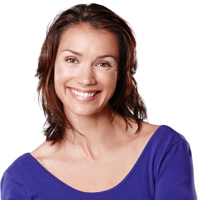 Woman smiling after facial esthetics appointment