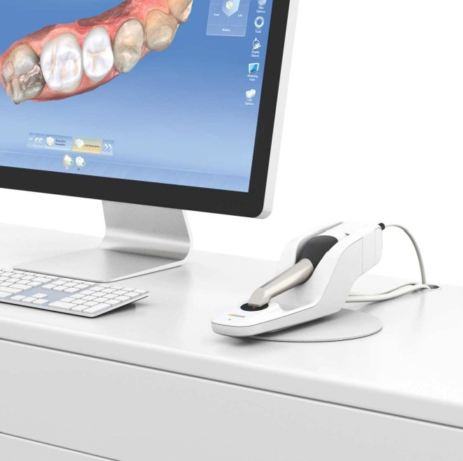 Chariside computer monitor and dentistry hand tool
