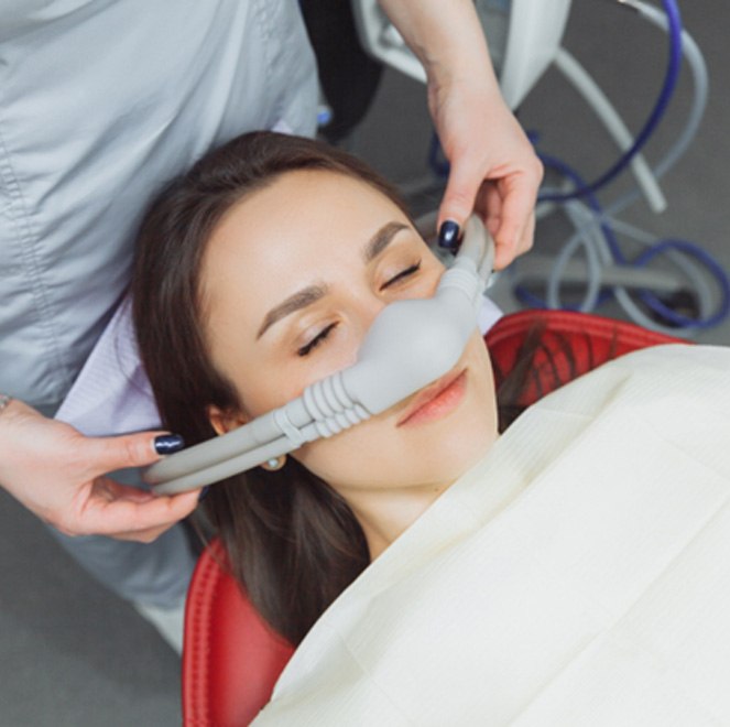 a patient receiving sedation dentistry 