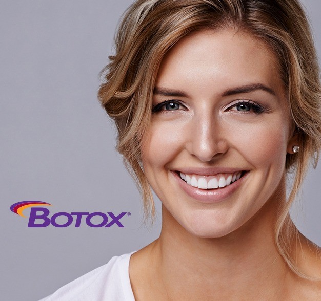 Woman smiling after botox treatment